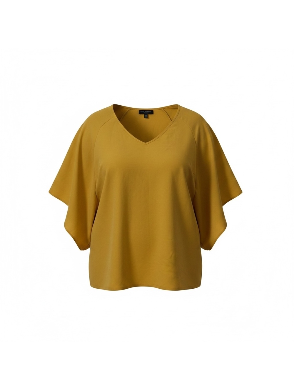 Lane Bryant Mustard Yellow Chic Business Casual V-Neck Blouse Plus Size 18/20